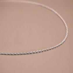 Ankerkde i 18 Kt guld eller sterling slv med en bl diamant