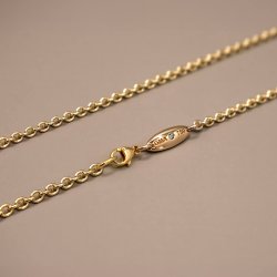 Ankerkde i 18 Kt guld eller sterling slv med en bl diamant