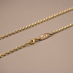 Ankerkde i 18 Kt guld eller sterling slv med en bl diamant