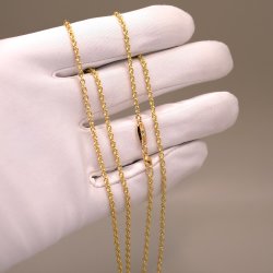 Ankerkde i 18 Kt guld eller sterling slv med en bl diamant