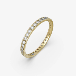 Alliancering med gte naturlige diamanter i 18 Kt guld