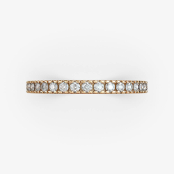 Alliancering med gte naturlige diamanter i 18 Kt guld