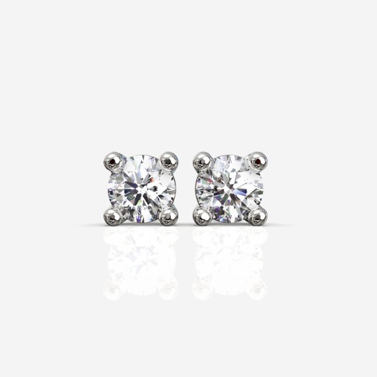Klassiske ørestikker med naturlige diamanter 0,2-0,8 ct i 18 Kt guld