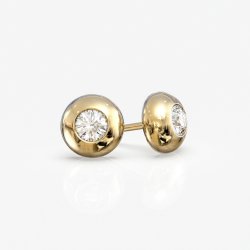 restikker med naturlige diamanter 0,2 ct i 18 Kt guld   klassisk elegance