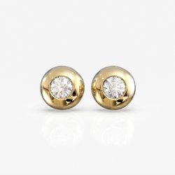 restikker med naturlige diamanter 0,2 ct i 18 Kt guld   klassisk elegance