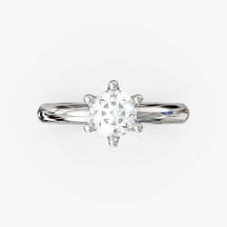 Elegant forlovelsesring i 18 Kt guld med stor naturlig diamant 0,5-1,0 ct
