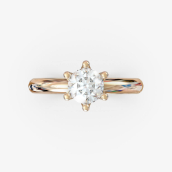 Elegant forlovelsesring i 18 Kt guld diamant 0,5-1,0 ct