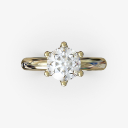 Elegant forlovelsesring i 18 Kt guld diamant 0,5-1,0 ct