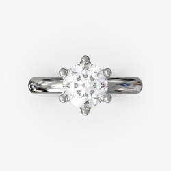 Elegant forlovelsesring i 18 Kt guld diamant 0,5-1,0 ct