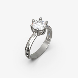Elegant forlovelsesring i 18 Kt guld diamant 0,5-1,0 ct