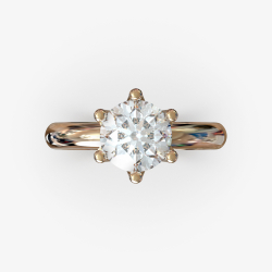 Elegant forlovelsesring i 18 Kt guld diamant 0,5-1,0 ct