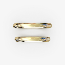 Klassiske vielsesringe i 18 Karat guld med bl diamant indeni