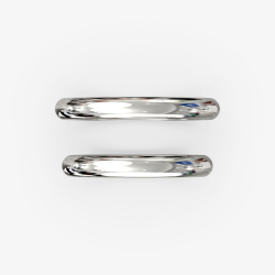 Klassiske vielsesringe i 18 Karat guld med bl diamant indeni