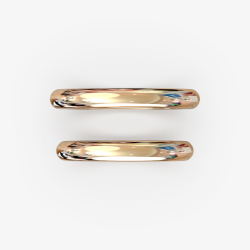 Klassiske vielsesringe i 18 Karat guld med bl diamant indeni