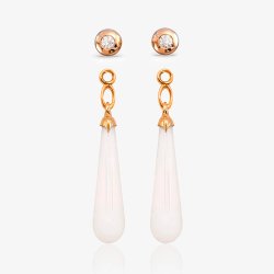 reringe i 18 karat guld med diamant og hvid agat  eksklusivt st med fleksibilitet