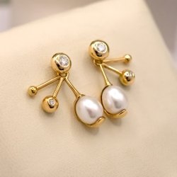 Diamantrestikker med aftagelige perlevedhng  Hndlavet st