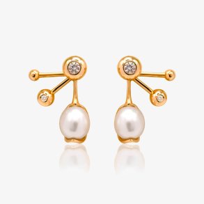 Diamantrestikker med aftagelige perlevedhng  Hndlavet st