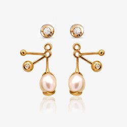 Diamantrestikker med aftagelige perlevedhng  Hndlavet st