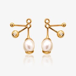 Perlevedhng i 18 kt guld  hndlavet til diamantrestikker